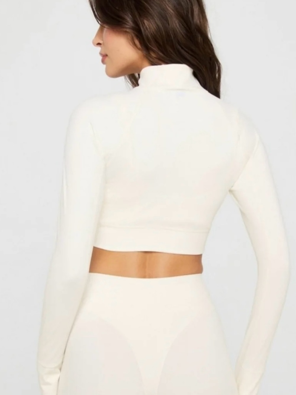 Fabletics Ribbed Cropped Long-Sleeve Zip-Up - Picture 2 of 4